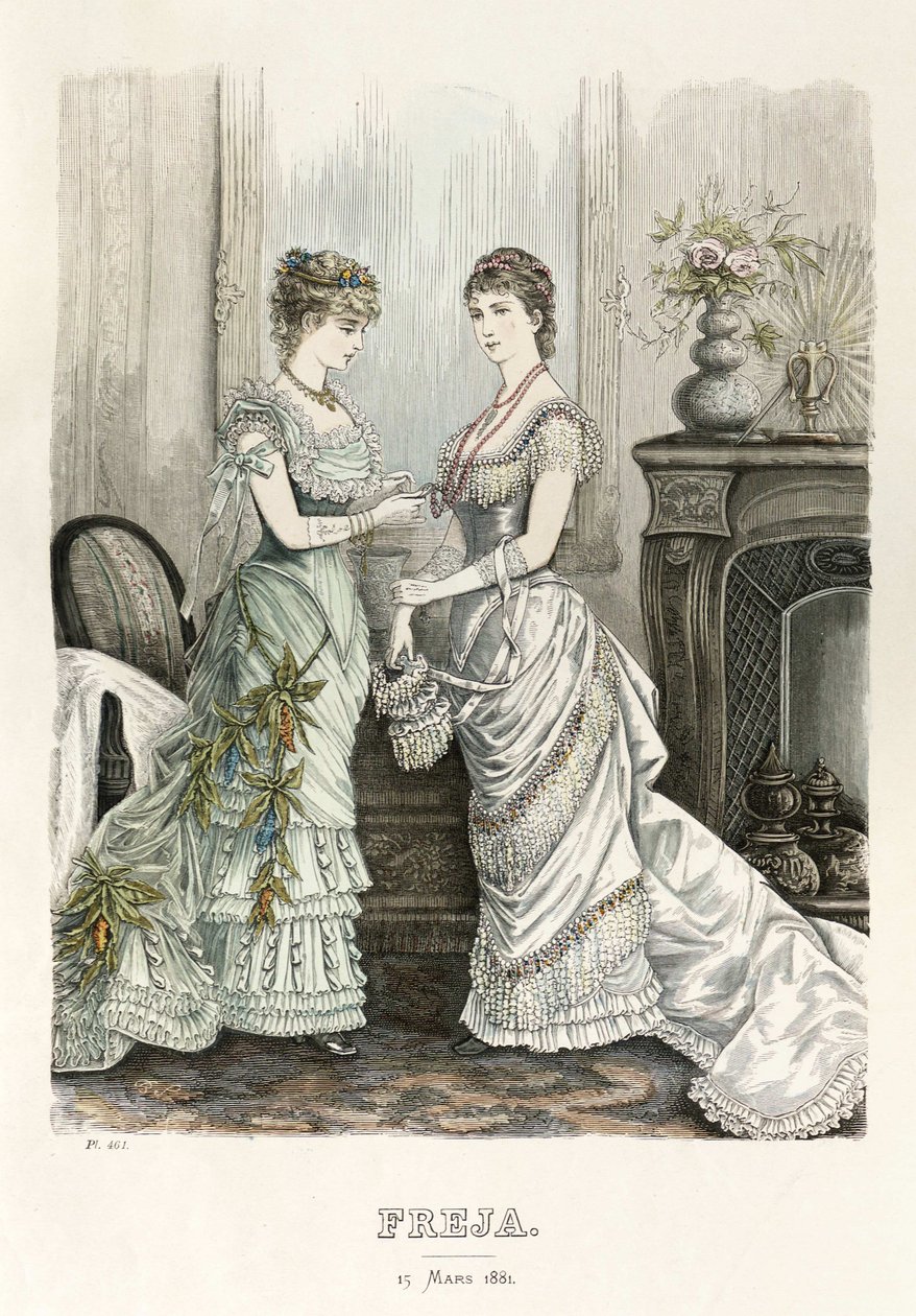 Freja- illustrerad skandinavisk modetidning 1881, illustration nr 6 av Unbekannt