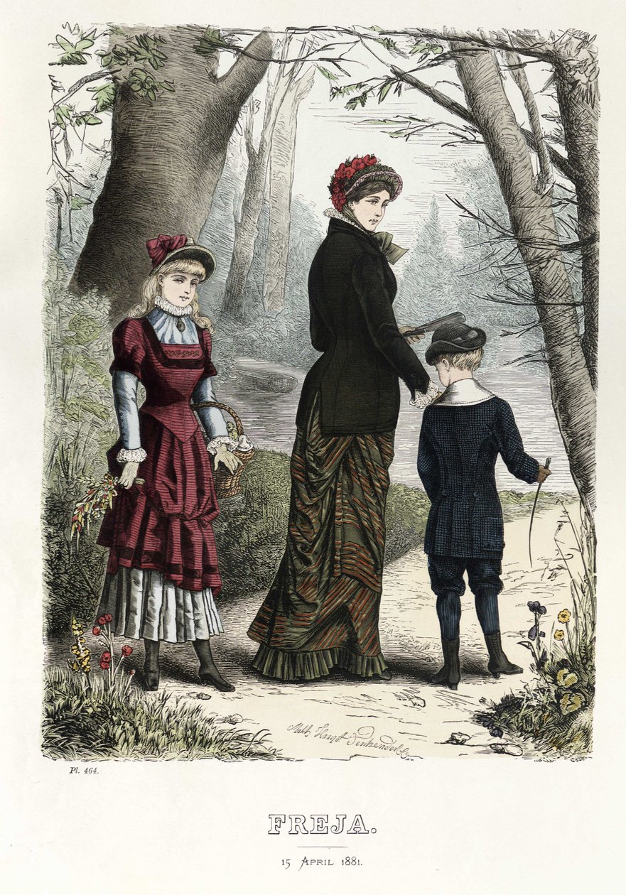 Freja- illustrerad skandinavisk modetidning 1881, illustration nr 8 av Unbekannt