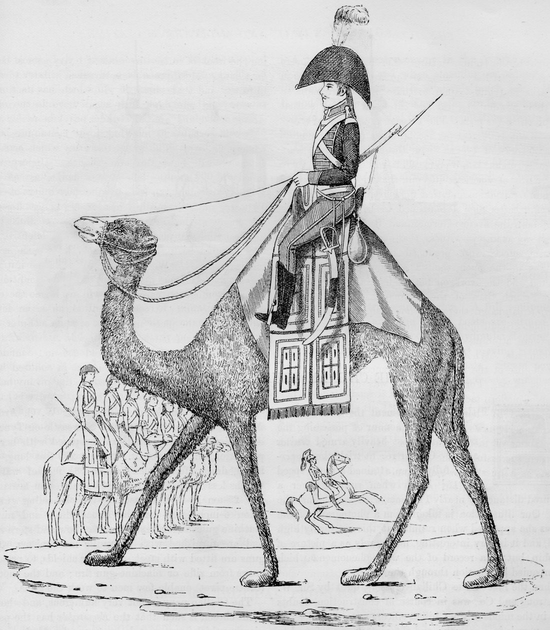 Franska Dromedarregementet. Fångad med en konvoj i den libyska öknen, maj 1801, 1884 av Unbekannt