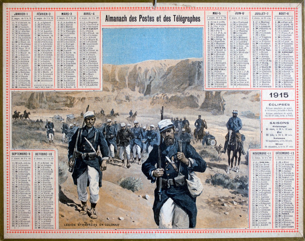 Franska främlingslegionen, 1915 av Unbekannt