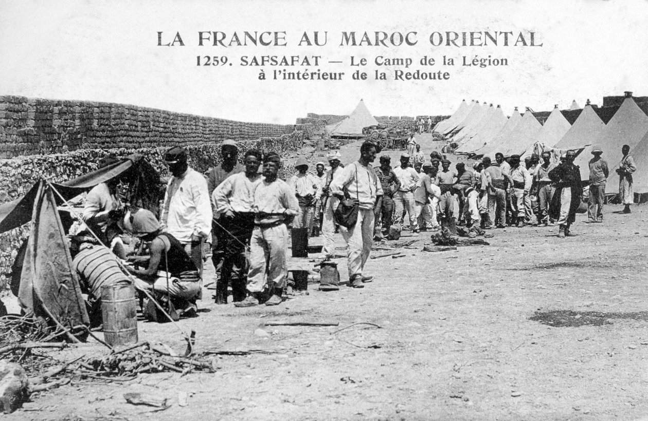 Franska främlingslegionen i Safsafat, östra Marocko, 1900-talet av Unbekannt