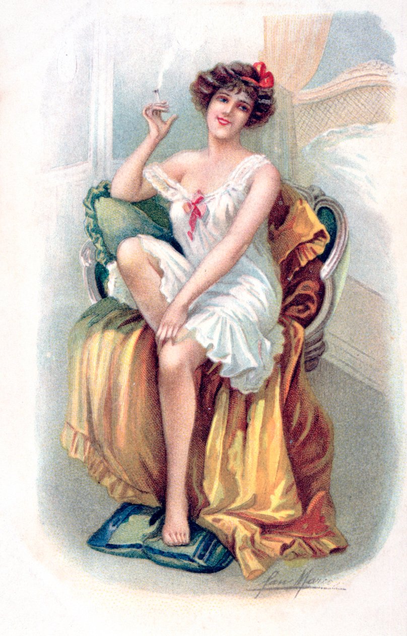 Franskt vykort, c1900 av Unbekannt
