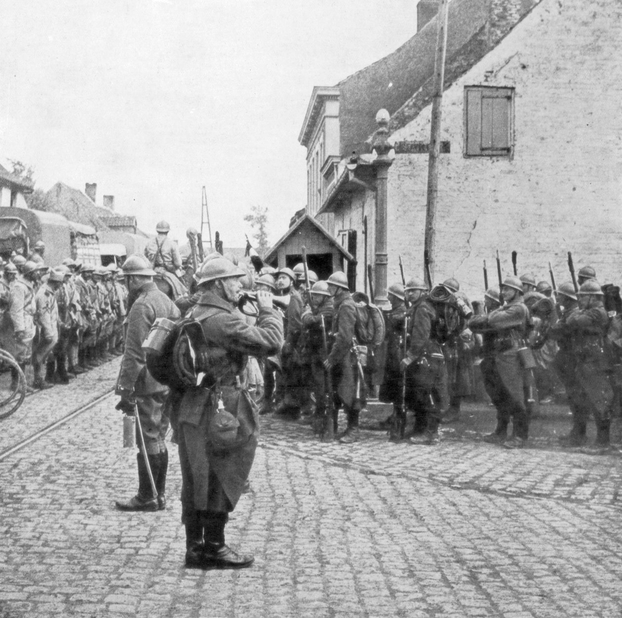 Franska och belgiska trupper, Flandern, c1917 av Unbekannt