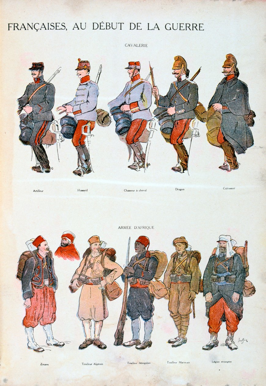 Franska arméuniformer, första världskriget, 1914 av Unbekannt