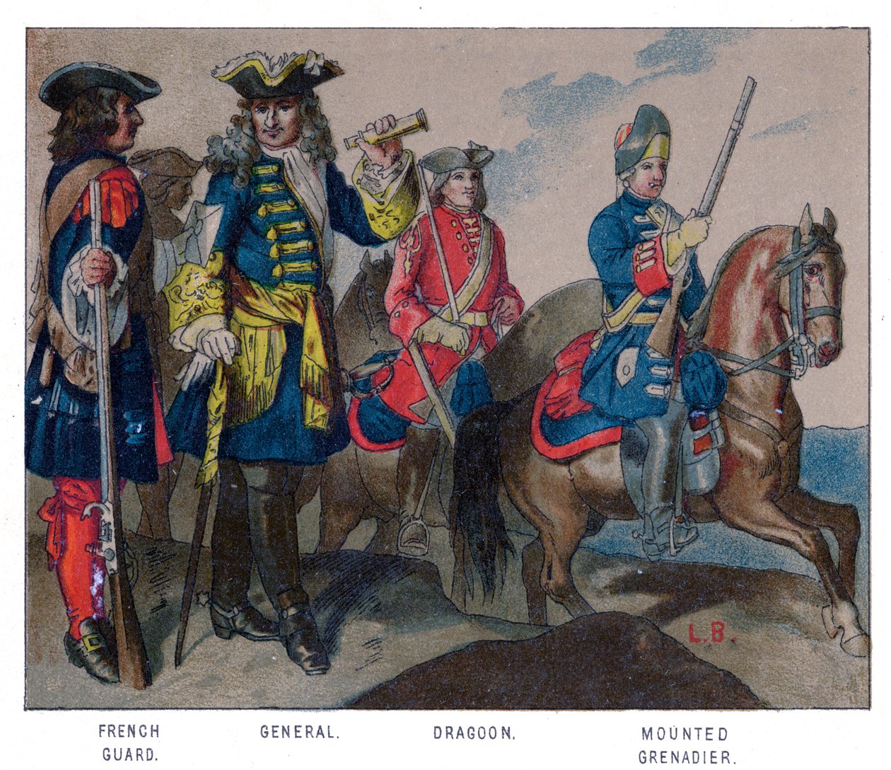 Fransk militärklänning, 1704 av Unbekannt
