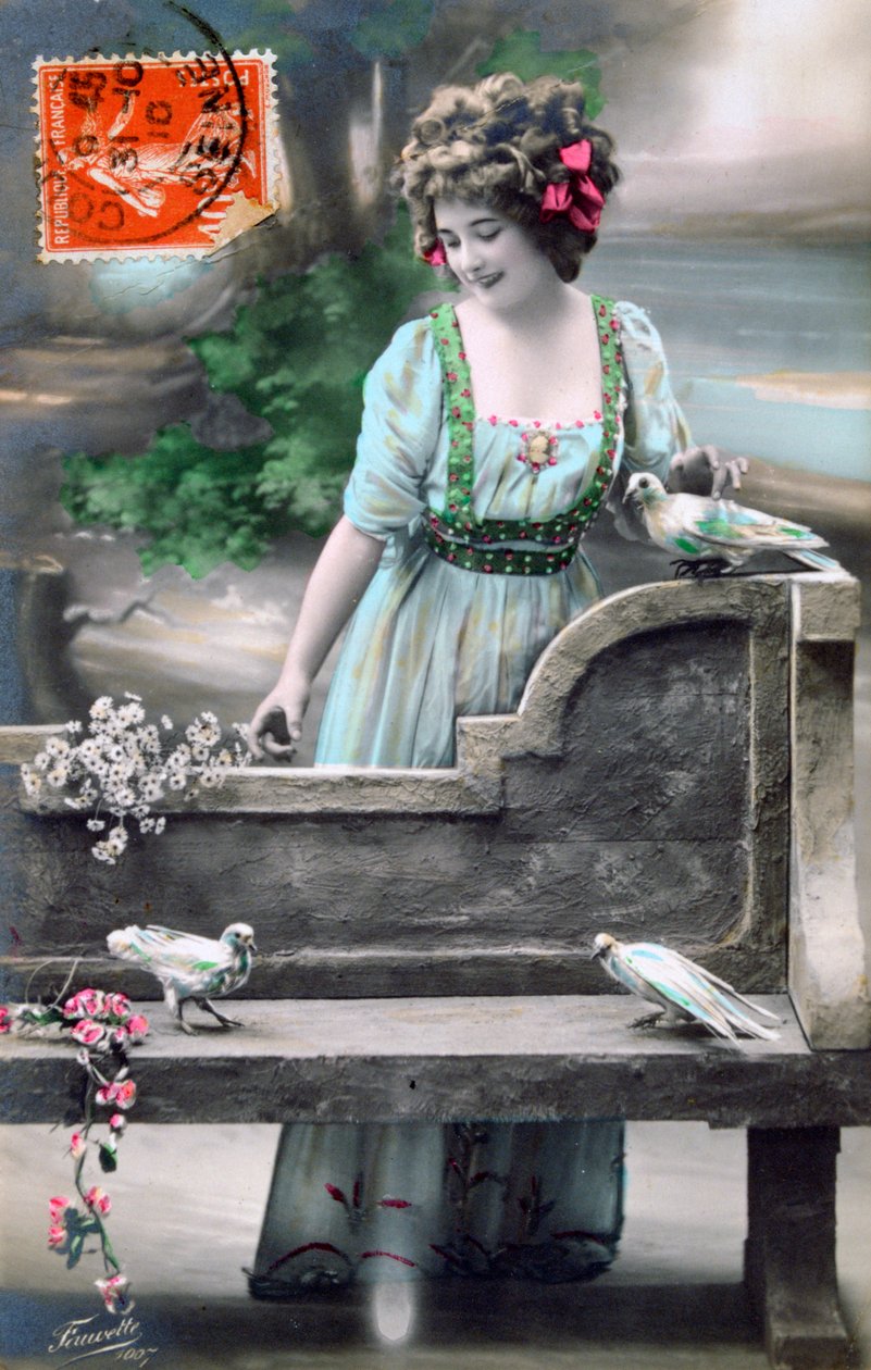 Franskt vykort, c1900 av Unbekannt