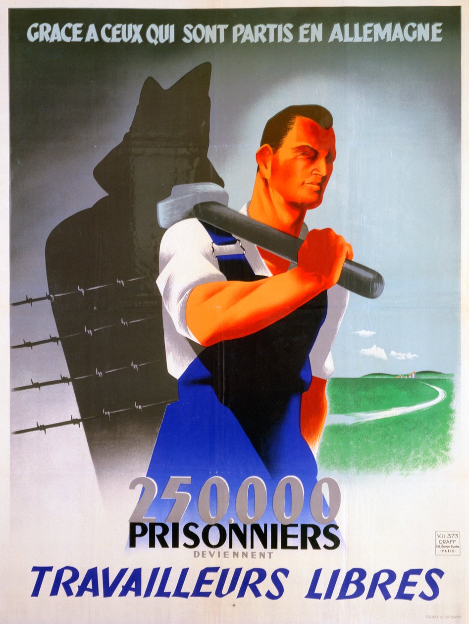 Franska arbetare för Tyskland affisch, 1943 av Unbekannt