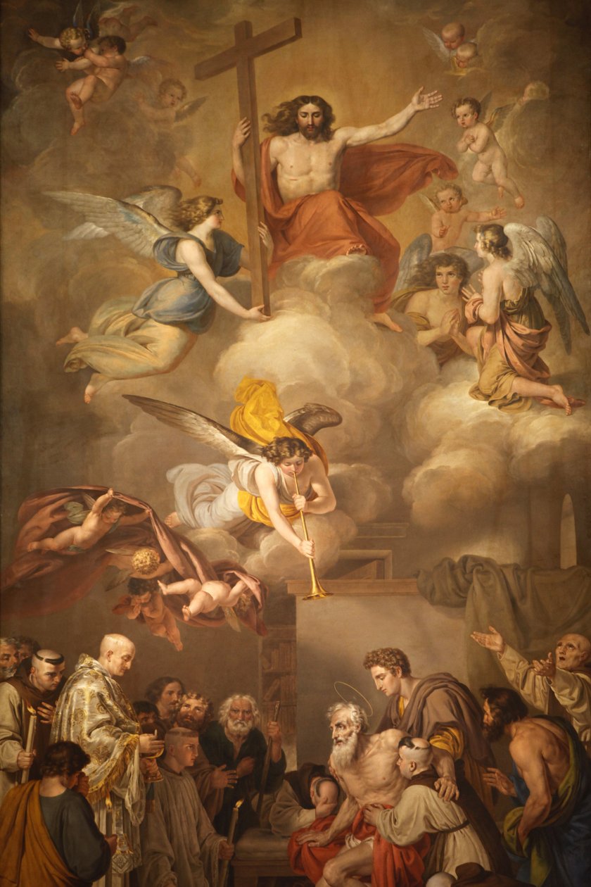 Fresk i San Jeronimos kyrka Madrid Spanien av Unbekannt