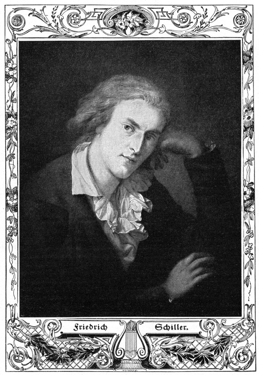 Friedrich Schiller, tysk poet, filosof, historiker och dramatiker, 1900 av Unbekannt