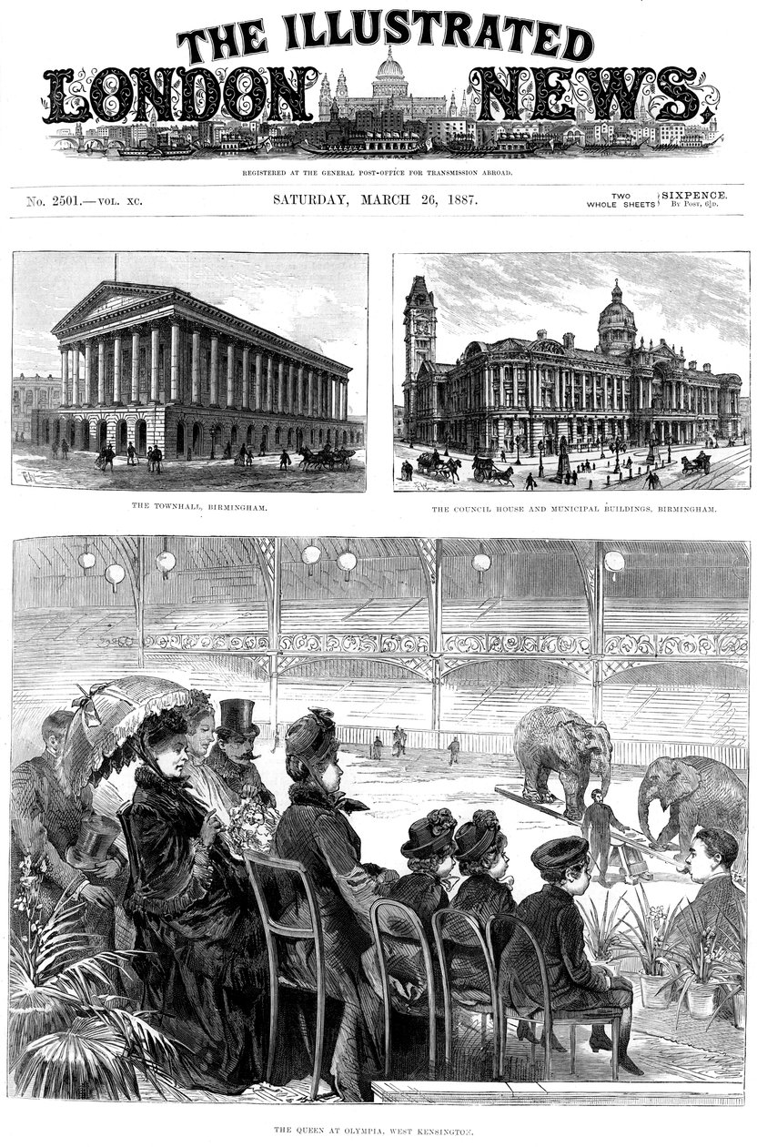 Framsidan av The Illustrated London News, 1887 av Unbekannt