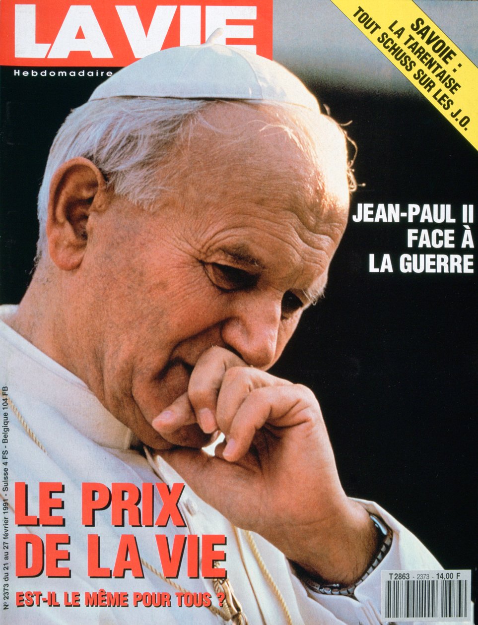 Framsidan av La Vie, februari 1991 av Unbekannt