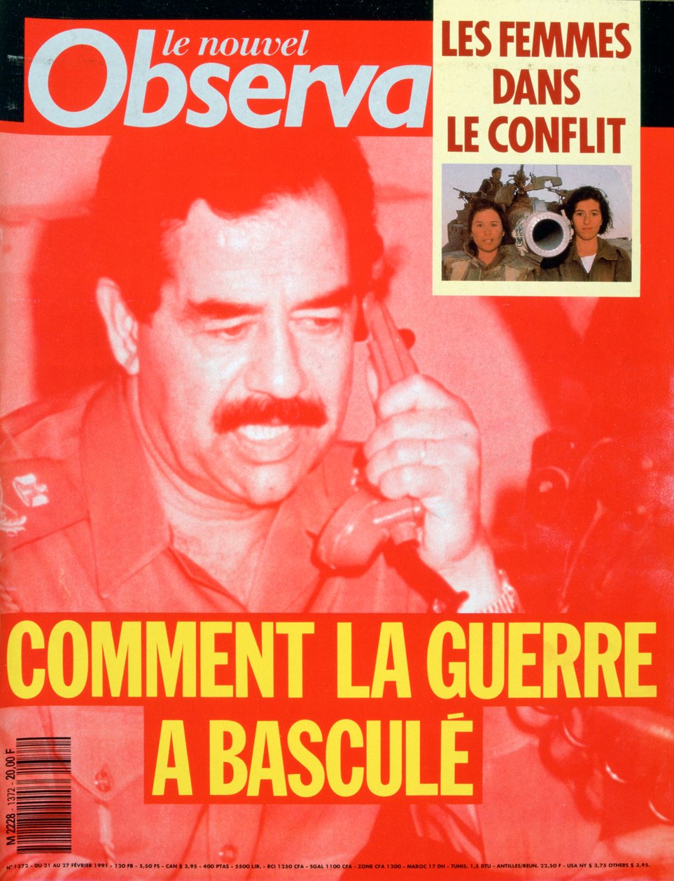 Framsidan av Le Nouvel Observateur, februari 1991 av Unbekannt