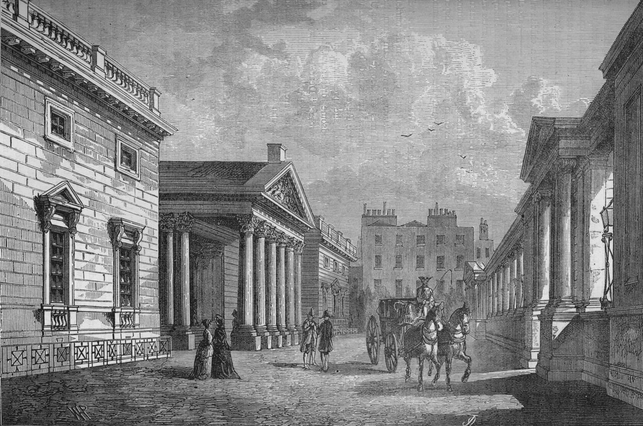 Framsidan av Carlton House, Westminster, London, c1820 1878 av Unbekannt