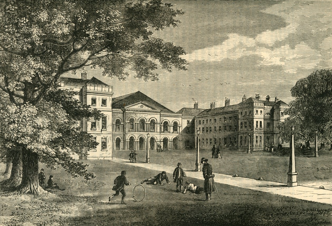 Framsidan av Foundling Hospital, c1876. av Unbekannt