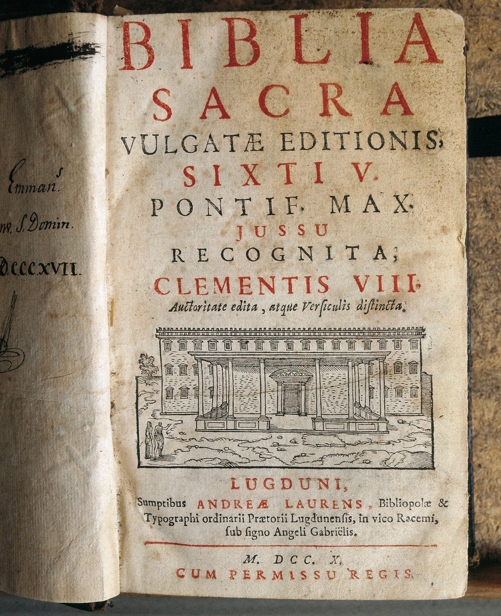 Frontispice av den heliga bibeln av Sixtus V (1520-1590) av Unbekannt