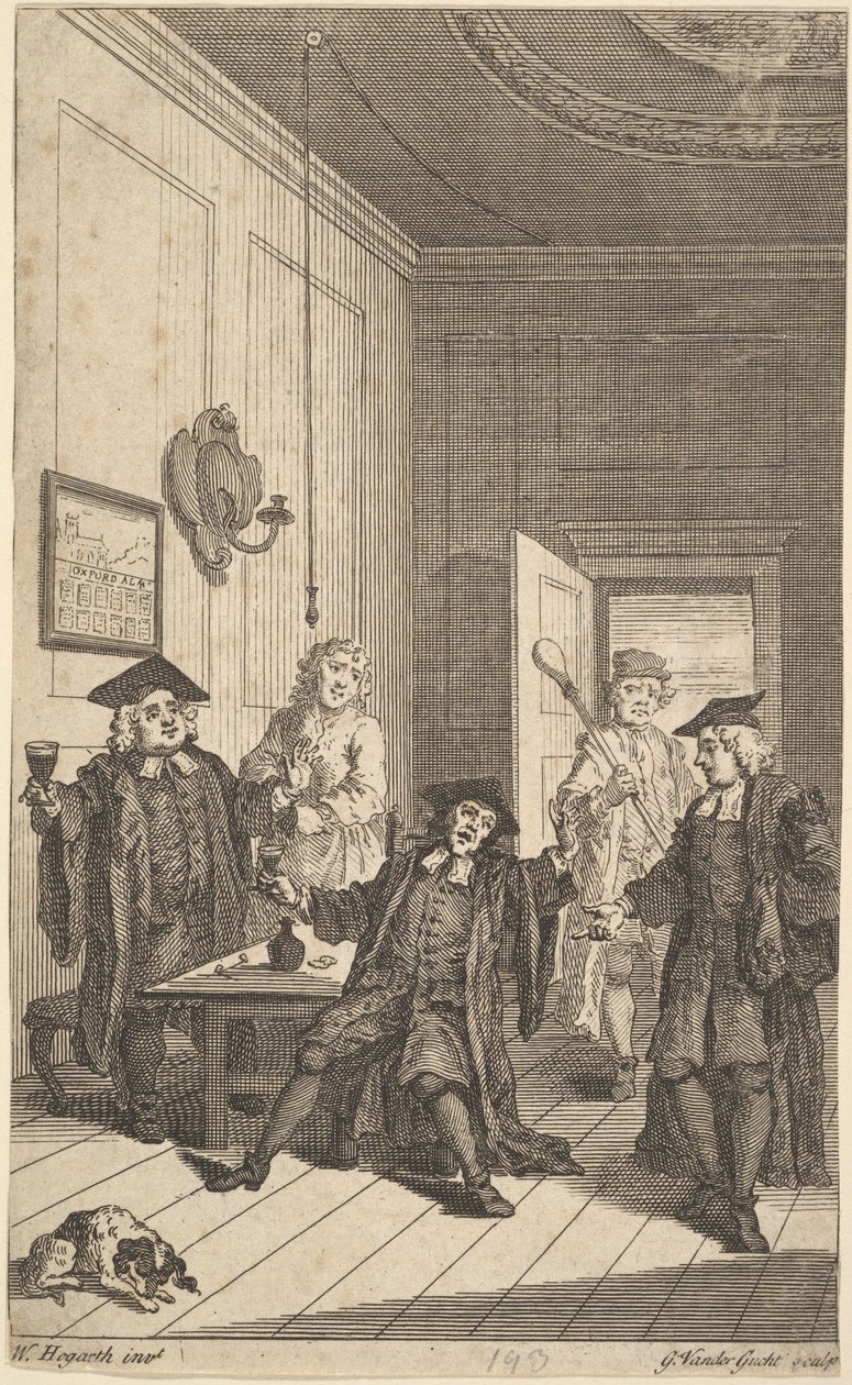 Frontispice till The Humors of Oxford, april 1730. av Unbekannt