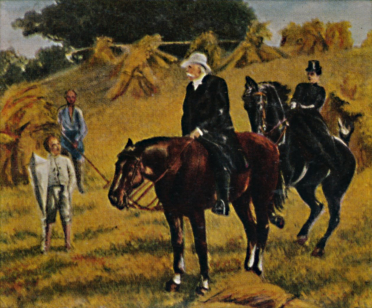 Prins Bismarck 1815-1898 som godsherre. - Målning av Marz, 1934. av Unbekannt