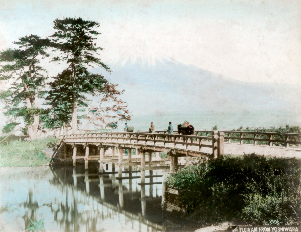 Berget Fuji från Yoshiwara, Japan av Unbekannt