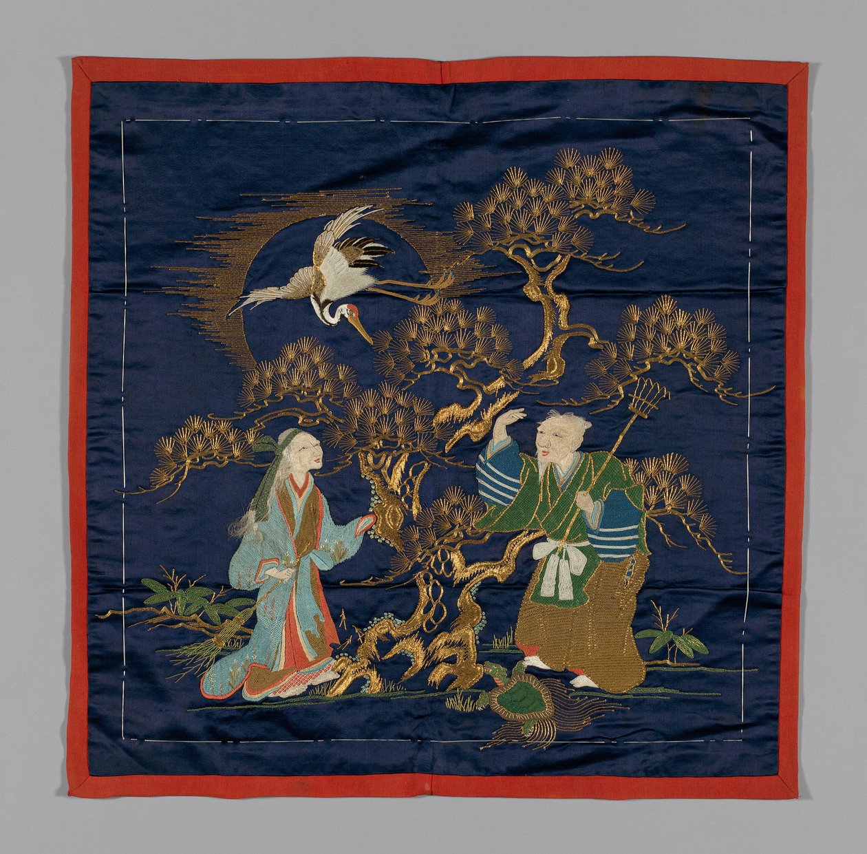 Fukusa presentomslag, Japan, sen Edo-period 1789-1868 Meiji-period 1868-1912, sent 1800-tal. av Unbekannt