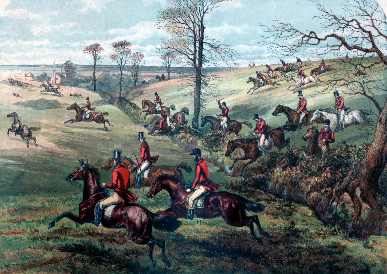 Full Cry, Rävjakt, 1800-talet av Unbekannt