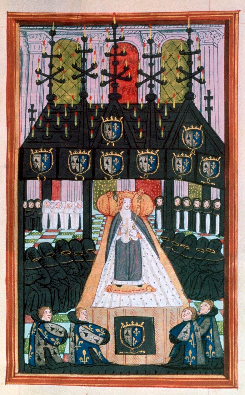 Anne av Bretagnes begravning, Notre Dame, Paris, 1514, 1500-talet av Unbekannt