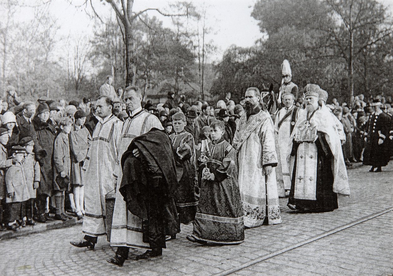 Begravning av tsarina Maria Feodorovna av Ryssland, Roskilde, Danmark, 19 oktober 1928 av Unbekannt