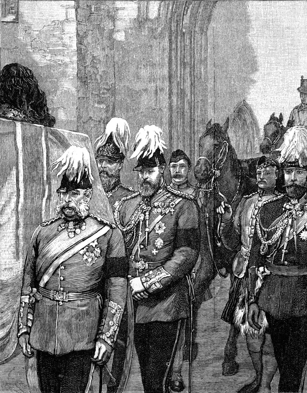 Begravning av hertigen av Albany: Processionen som går in i Windsor Castle, 1884, 1900 av Unbekannt