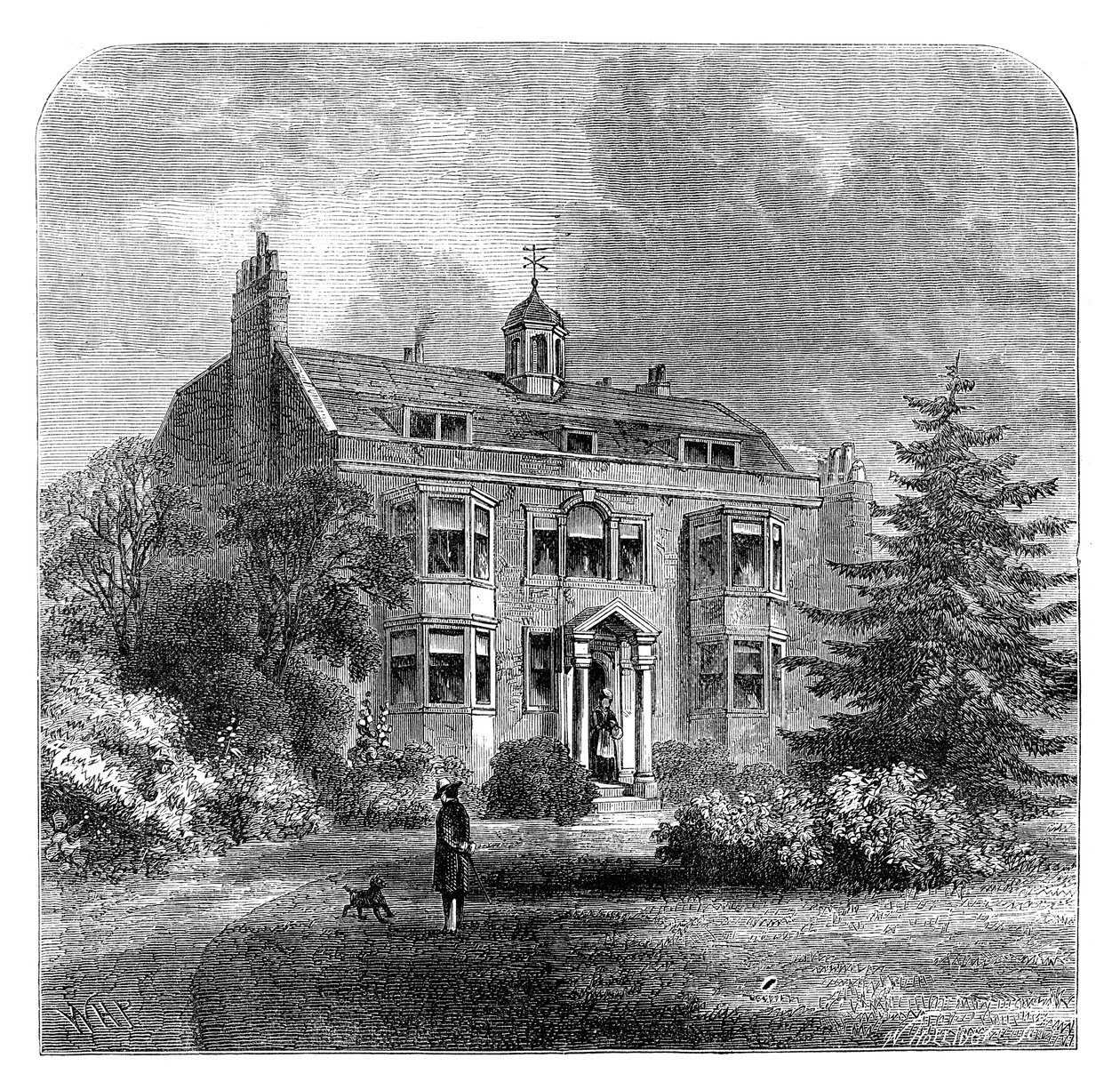 Gads Hill Place, Charles Dickens residens, Higham, Kent, sent 1800-tal av Unbekannt