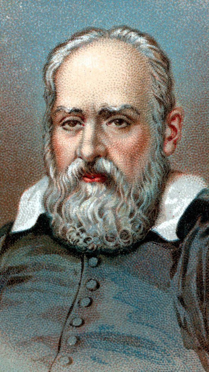 Galileo Galilei, italiensk astronom och matematiker, c1630-talet av Unbekannt
