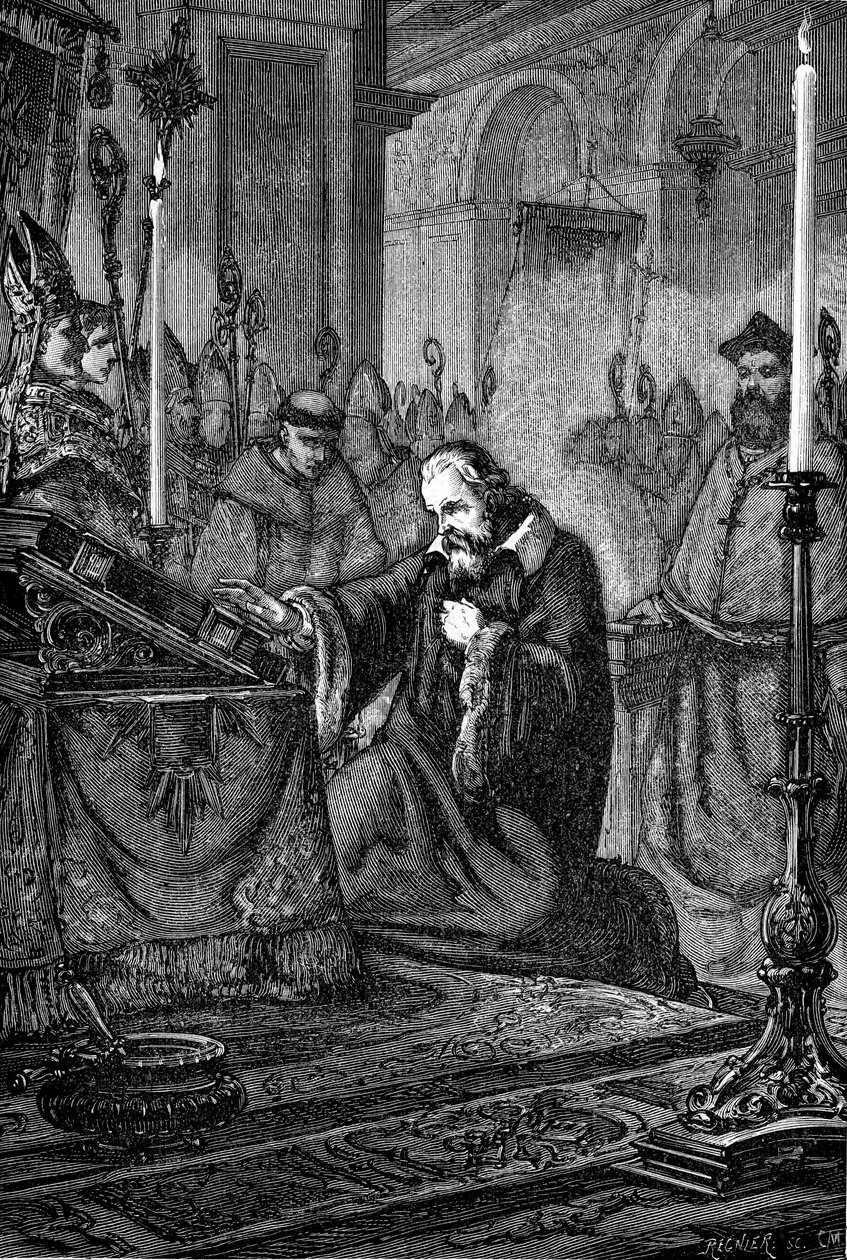 Galileo Galilei, italiensk astronom och matematiker tillbakadragande, 1633 1880 av Unbekannt