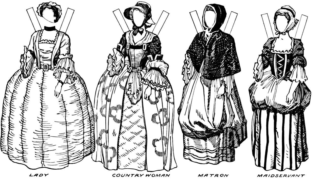 Gallery of Historic Costume: What People Wear in Early Georgian Days, c1934 av Unbekannt