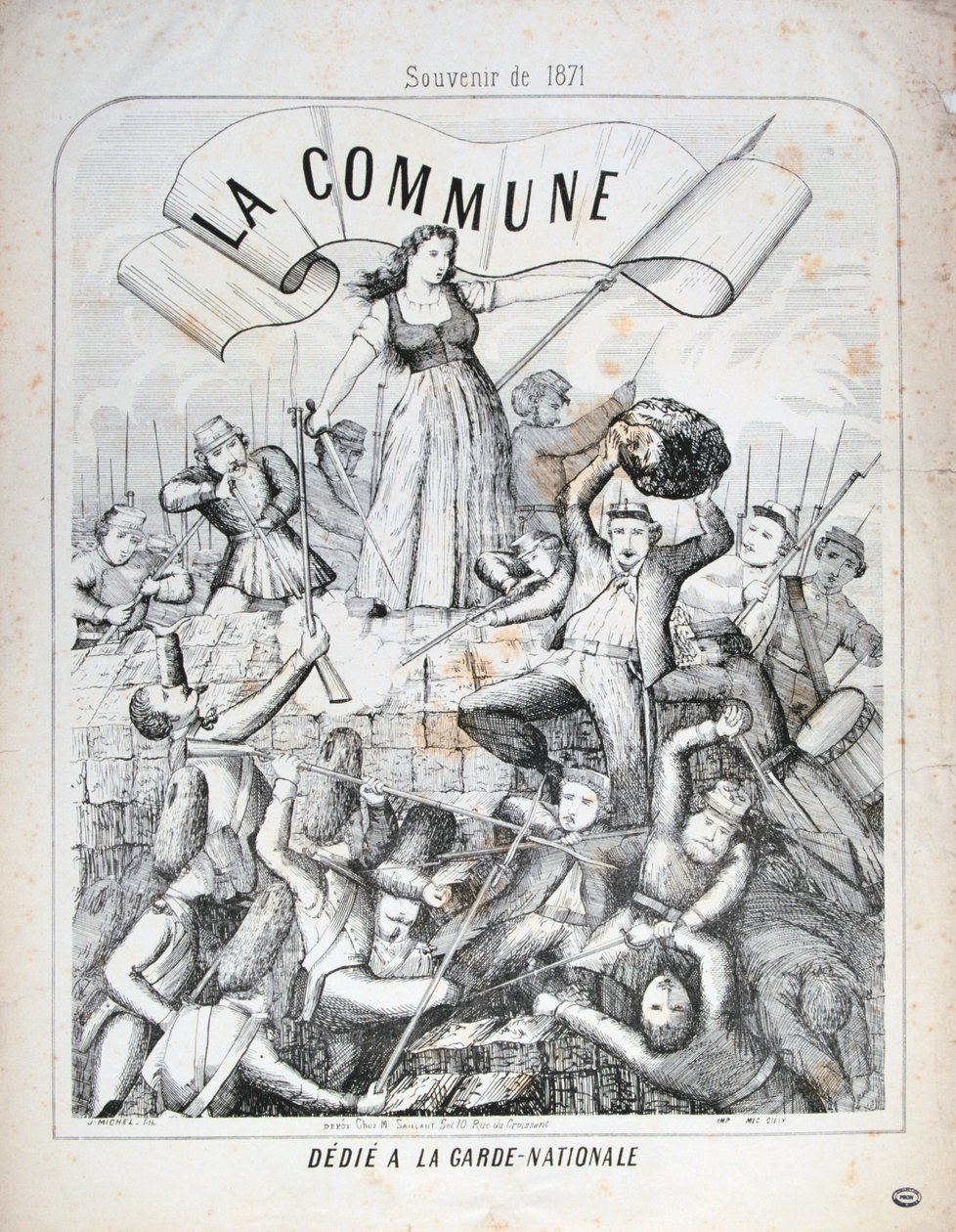 Nationalgardet, Paris kommun, 1871. av Unbekannt