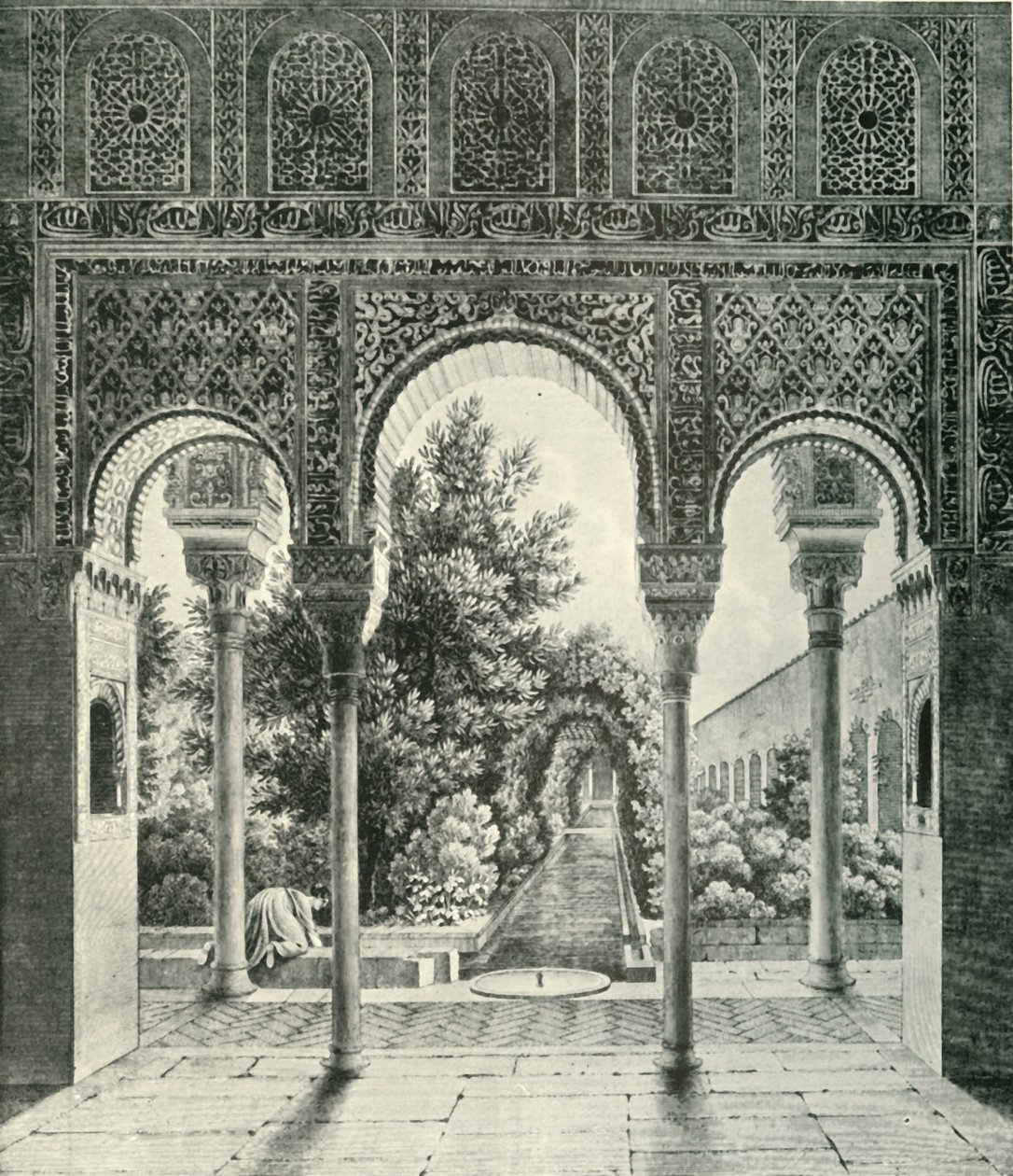 Generalifes trädgård, 1800-talet, 1907. av Unbekannt