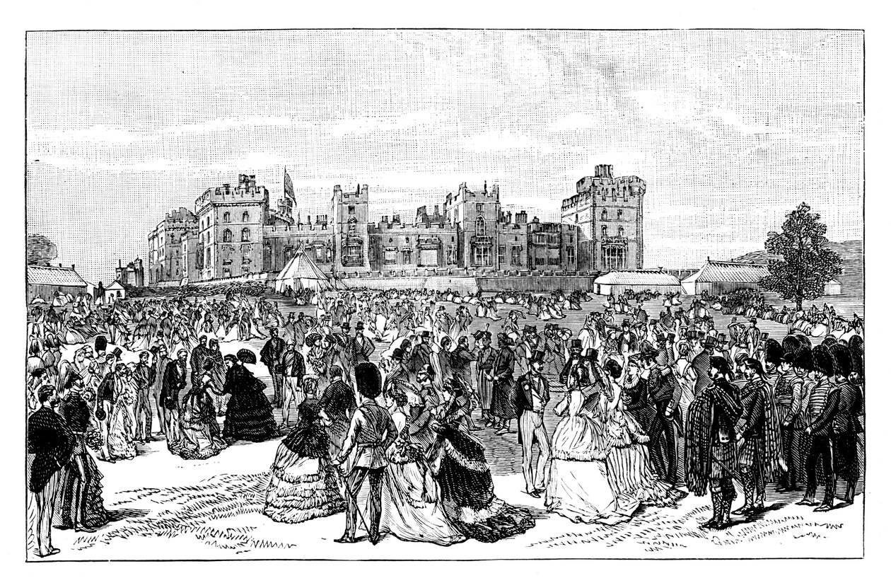 Trädgårdsfest på Windsor Castle, 1800-talet av Unbekannt