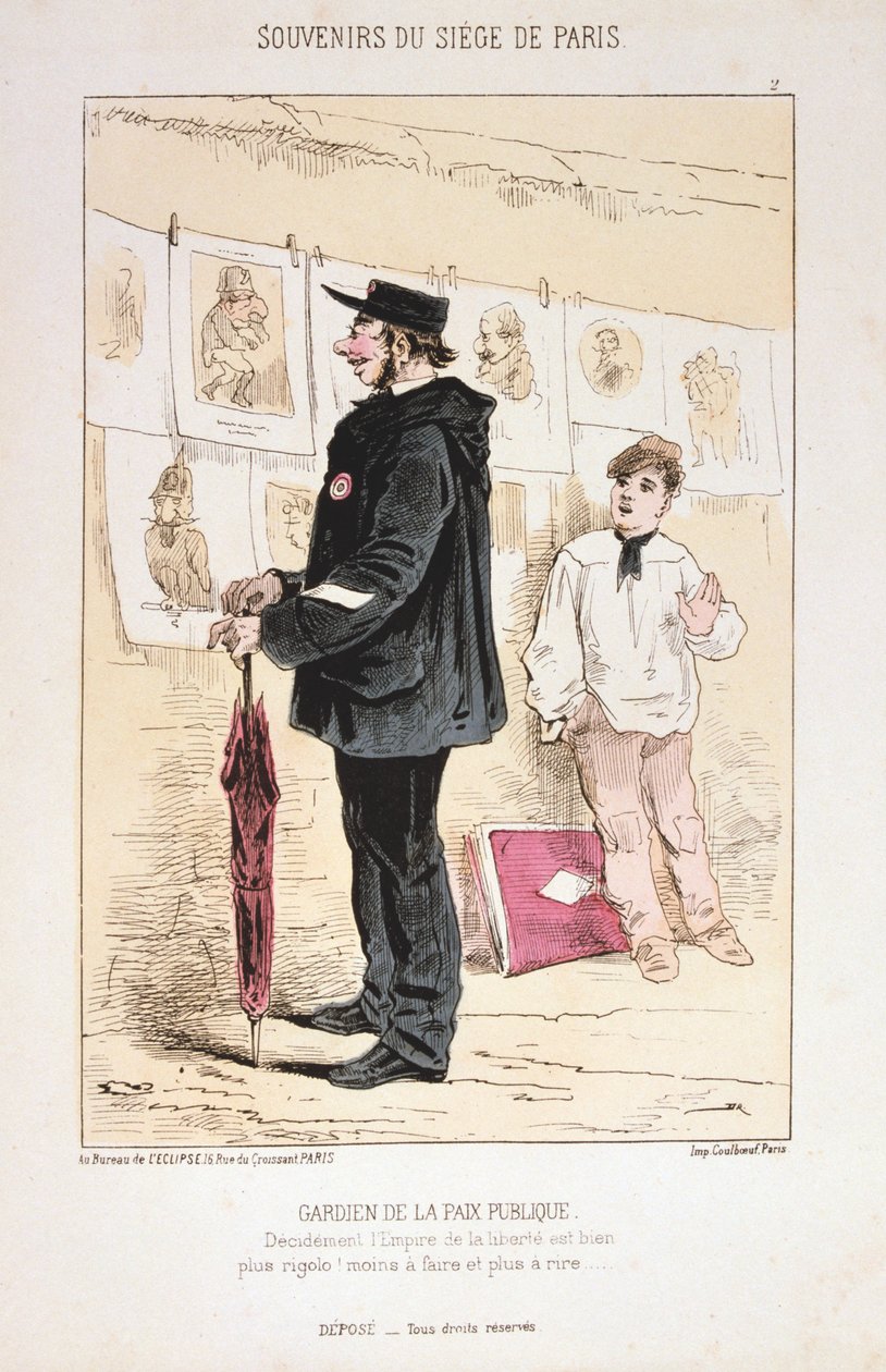 Folkfredens väktare, belägringen av Paris, 1870-1871 av Unbekannt