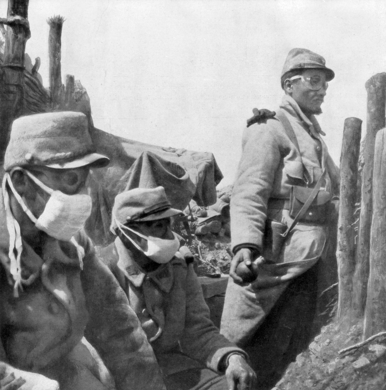 Gasskydd, Frankrike, första världskriget, 1915 av Unbekannt
