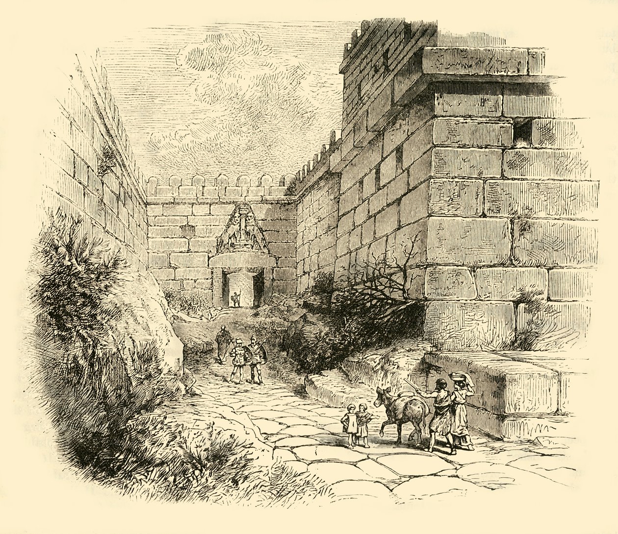 Lejonporten i Mykene, 1890. av Unbekannt