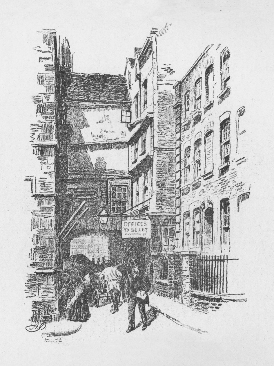Porten till Great St. Helens och Almshouses, 1890 av Unbekannt