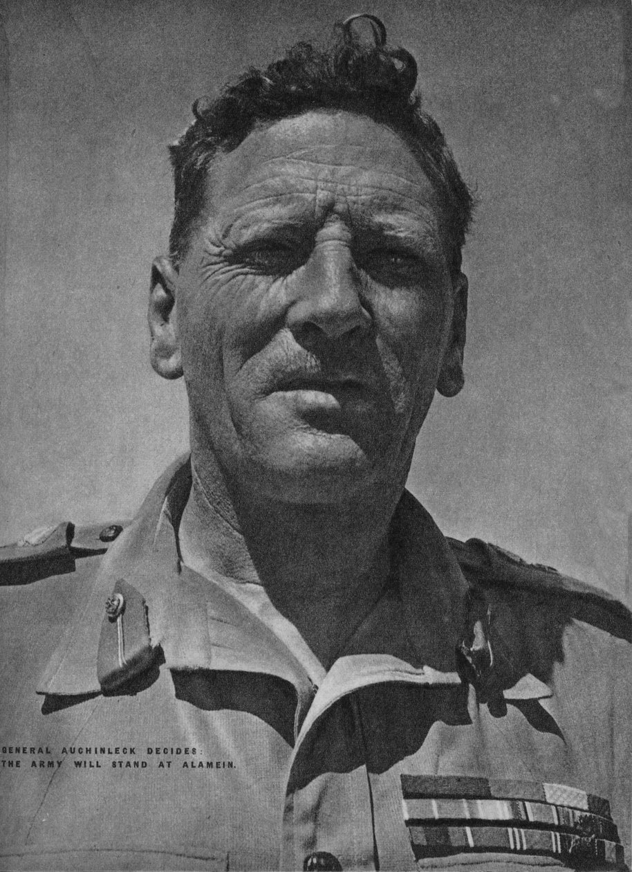 General Auchinleck beslutade att armén skulle stå vid Alamein, 1942-1944 av Unbekannt
