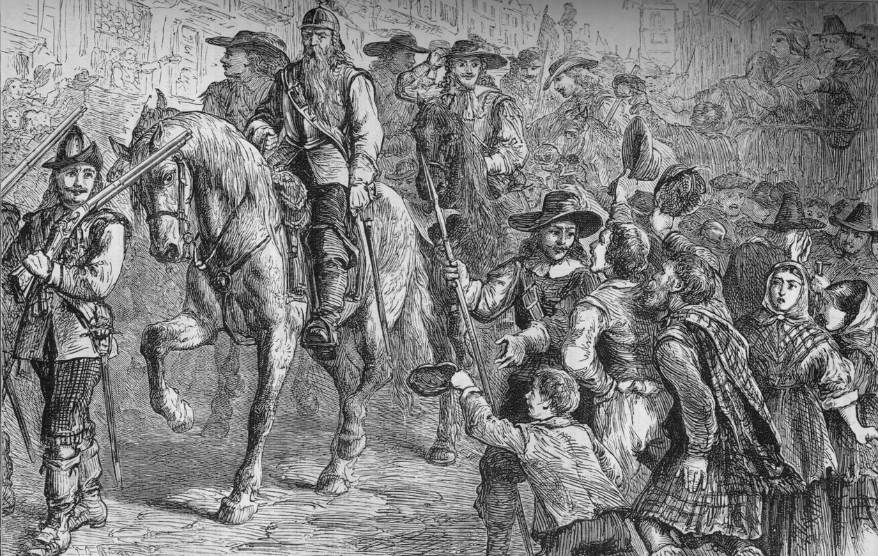 General Dalzell kommer in i Edinburgh, juli 1666, c1880 av Unbekannt