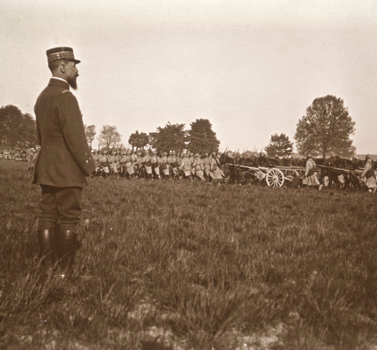 General Henri Gouraud, Champagne, norra Frankrike, c1914-c1918. av Unbekannt