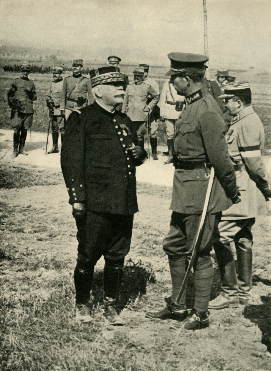 General Joseph Joffre och kung Albert I, första världskriget, c1915, c1920. av Unbekannt