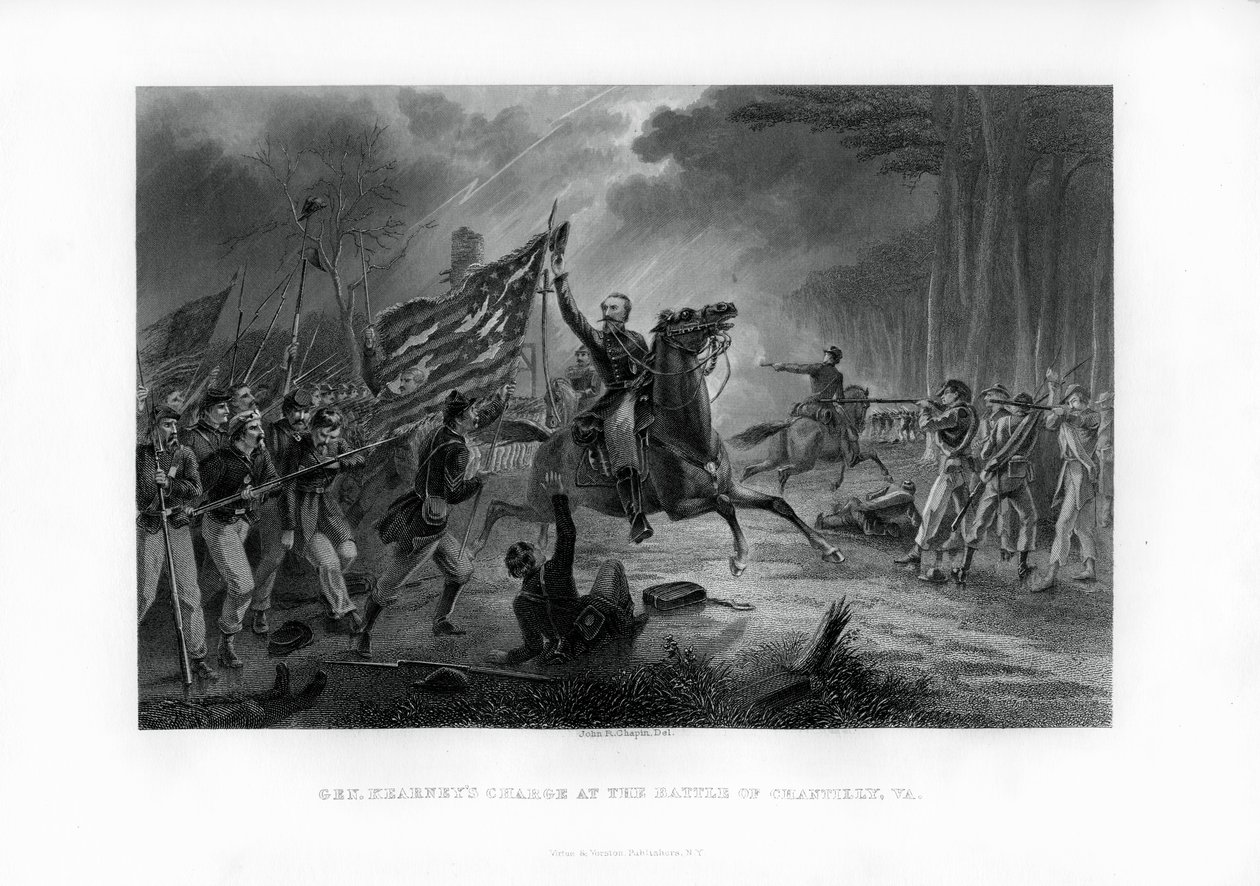General Kearnys Charge, Slaget vid Chantilly, Virginia, 1 september 1862, 1862-1867 av Unbekannt