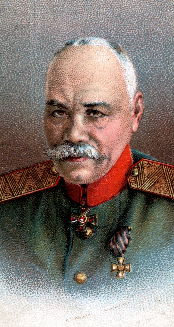 General Mikhail Vasilevich Alexeiev 1857-1918, rysk soldat, 1917 av Unbekannt