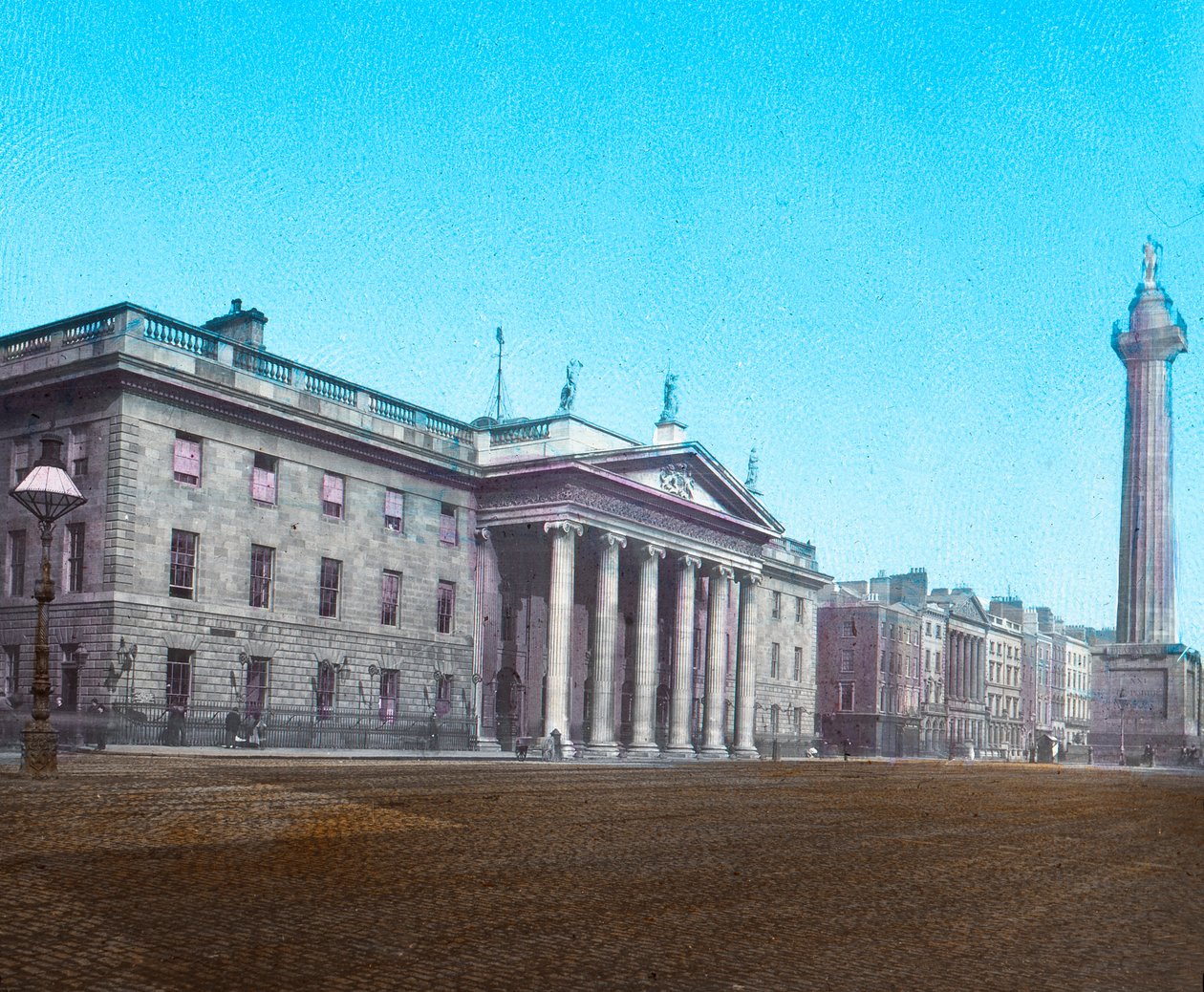 General Post Office och Nelsons Pillar, c1910 av Unbekannt