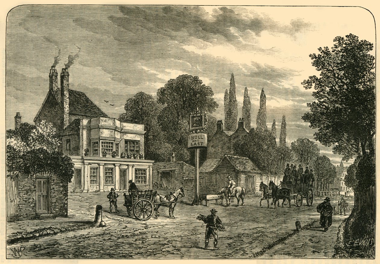 General View of Old Kentish Town, 1820, c1876. av Unbekannt