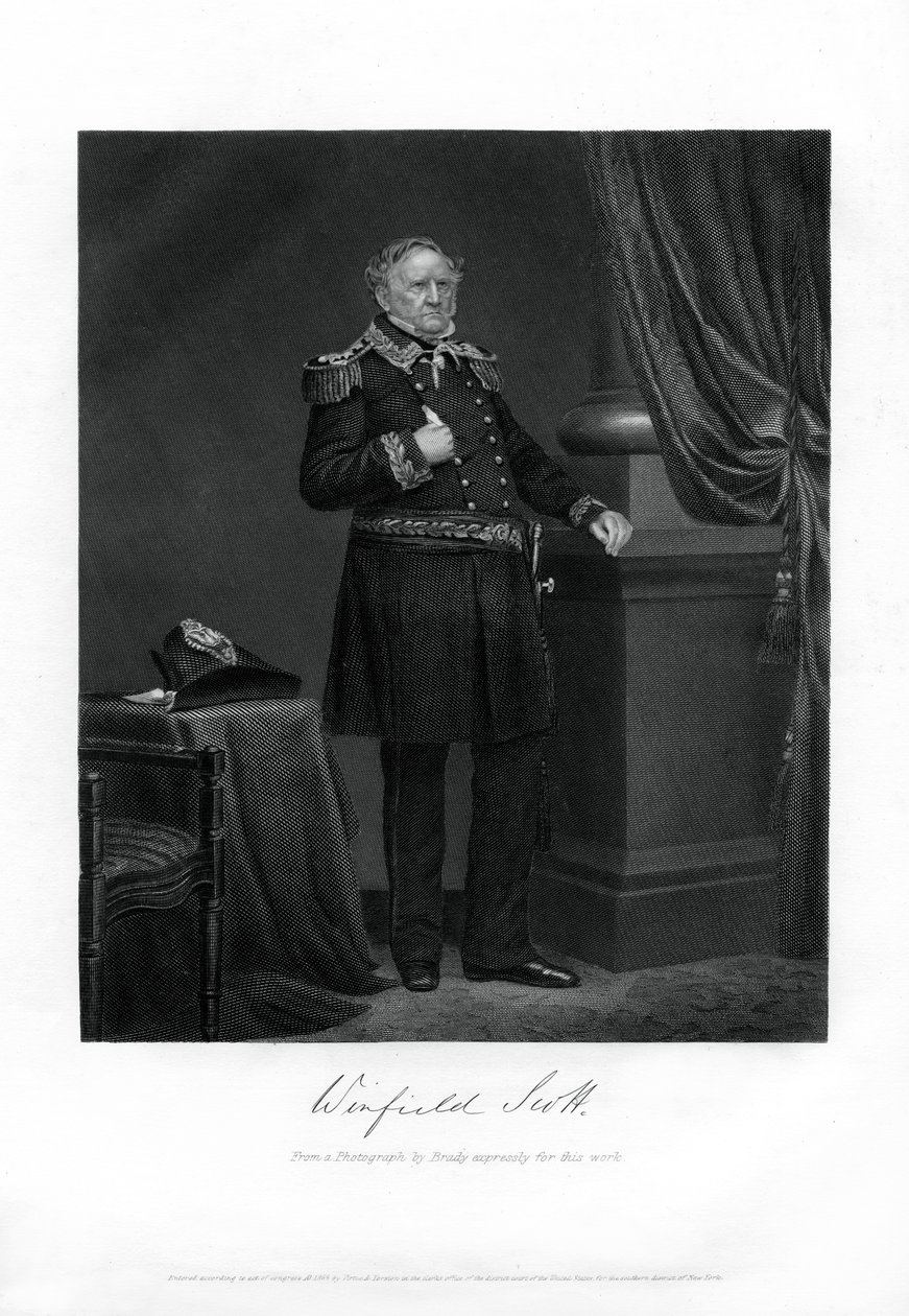General Winfield Scott, USA:s armégeneral, diplomat och presidentkandidat, 1862-1867 av Unbekannt