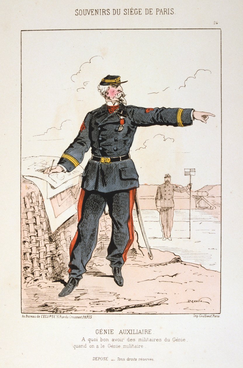 Genie Auxiliaire, belägringen av Paris, fransk-preussiska kriget, 1870-1871. av Unbekannt
