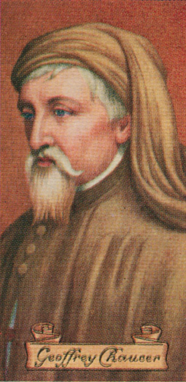 Geoffrey Chaucer, hämtat från en serie cigarettkort, 1935 av Unbekannt