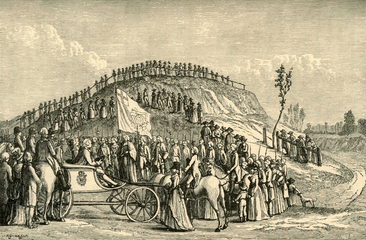 George III och drottning Charlotte vid Eton Montem, 1778, 1911. av Unbekannt
